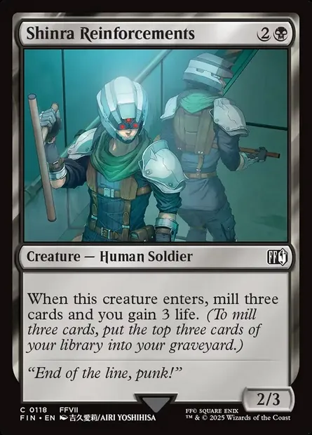 Shinra Reinforcements, Magic card FIN 118 — Final Fantasy set