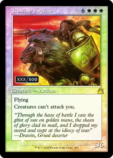 Archonte brûlant, carte Magic RVR 302z — extension Ravnica Remastered