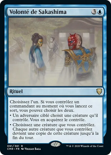 Volonté de Sakashima, carte Magic CMR 91 — extension Commander Legends