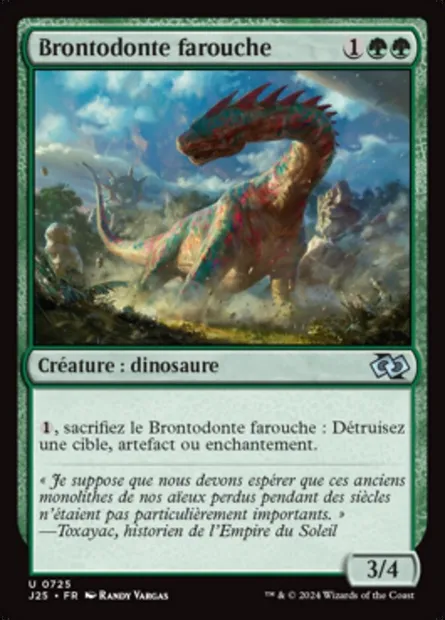 Brontodonte farouche, carte Magic J25 725 — extension Foundations Jumpstart