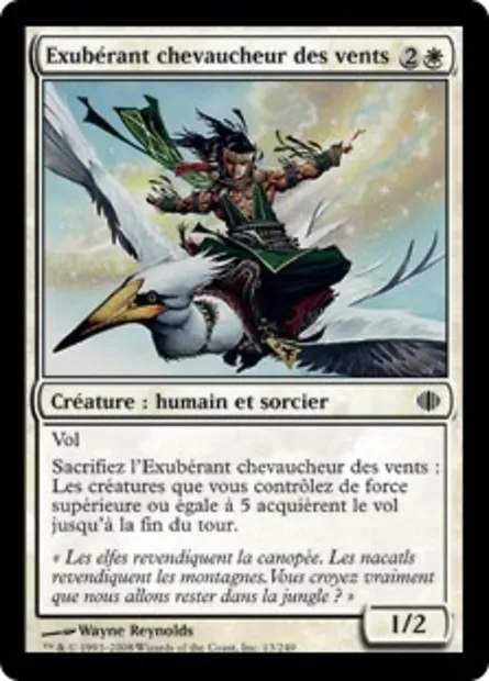 Exubérant chevaucheur des vents, carte Magic ALA 13 — extension Les éclats d'Alara