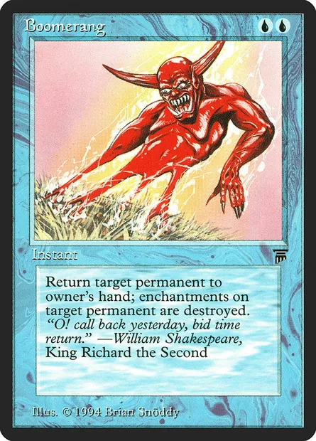 Boomerang, Magic card LEG 48 — Legends set