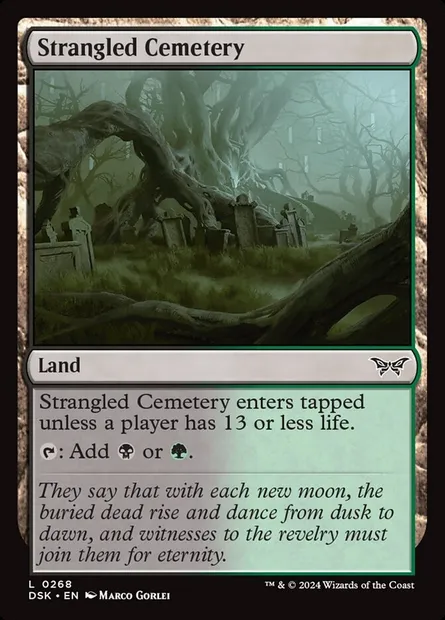 Strangled Cemetery, Magic card DSK 268 — Duskmourn: House of Horror set