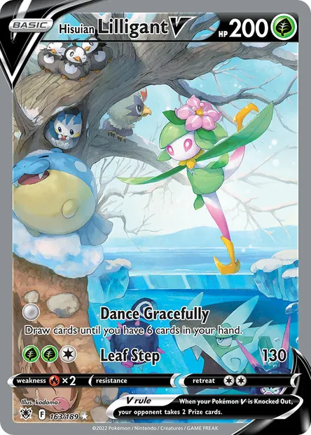 Hisuian Lilligant V, Pokémon card ASR 163 — Astral Radiance set