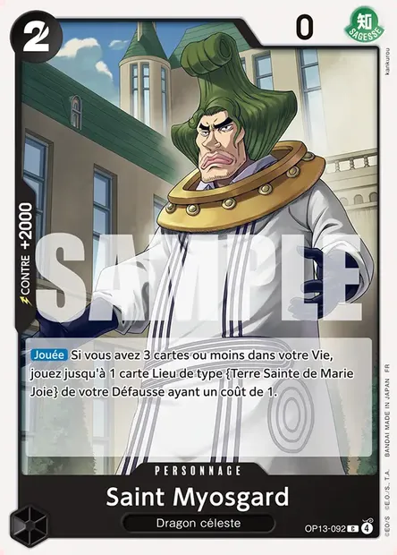 Saint Myosgard, carte One Piece OP13-092 — extension SUCCESSEURS
