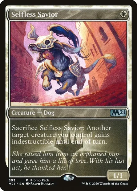 Selfless Savior, Magic card M21 393 — Core Set 2021 set