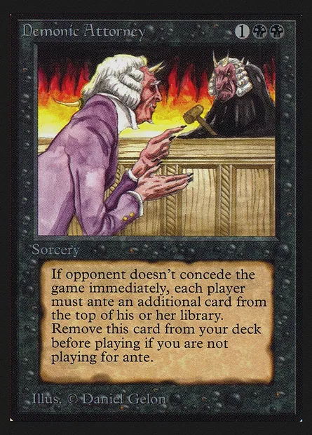 Demonic Attorney, Magic card CEI 103 — Intl. Collectors' Edition set