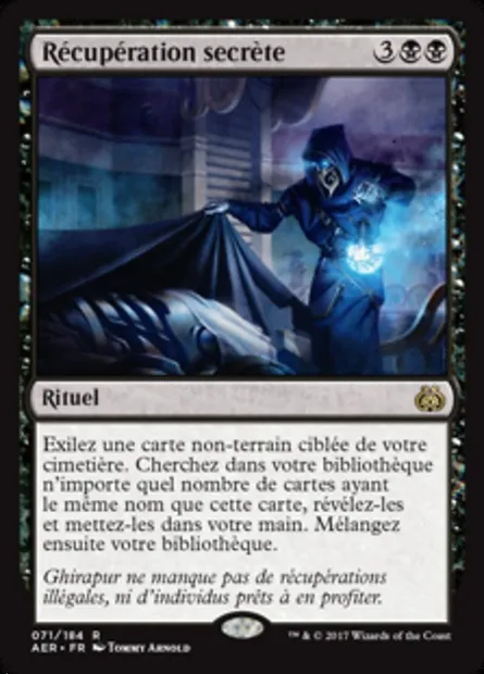 Récupération secrète, carte Magic AER 71 — extension La révolte éthérique