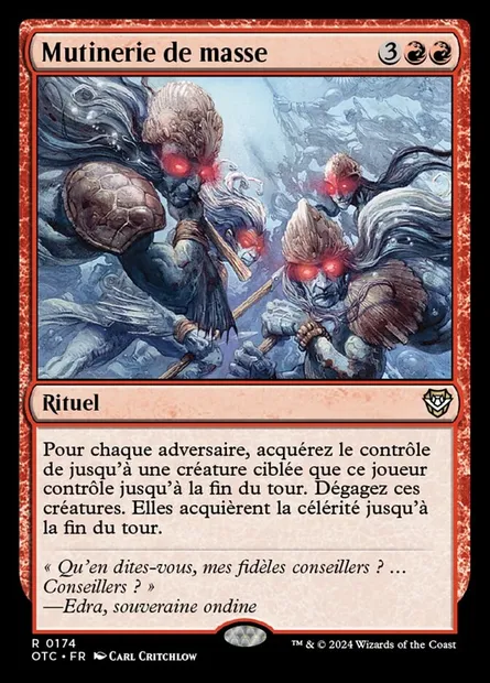Mutinerie de masse, carte Magic OTC 174 — extension Outlaws of Thunder Junction Commander