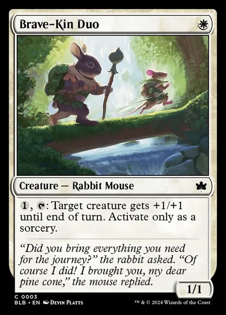 Brave-Kin Duo, Magic card BLB 3 — Bloomburrow set