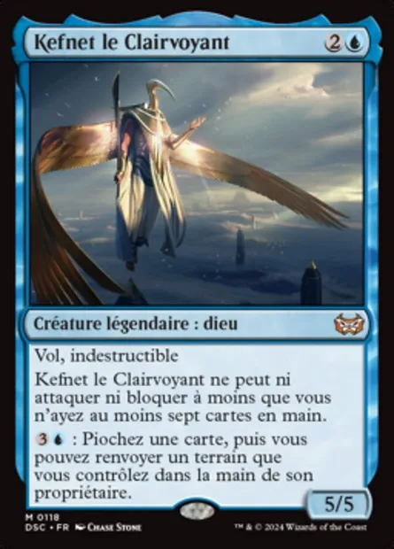 Kefnet le Clairvoyant, carte Magic DSC 118 — extension Duskmourn: House of Horror Commander