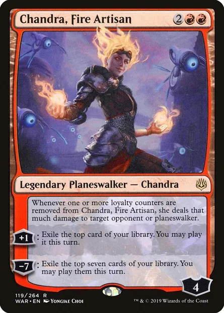 Chandra, Fire Artisan, Magic card WAR 119 — War of the Spark set