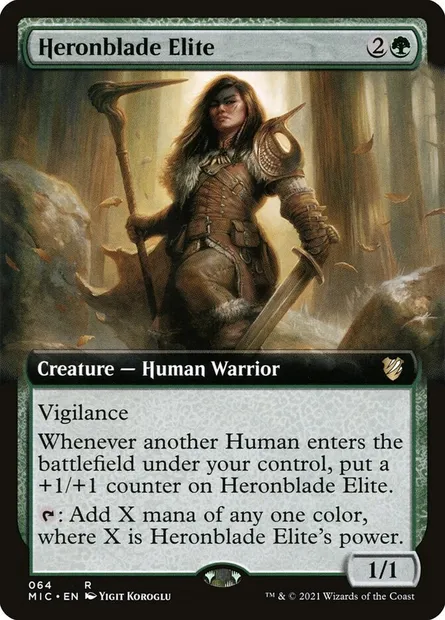 Heronblade Elite, Magic card MIC 64 — Midnight Hunt Commander set