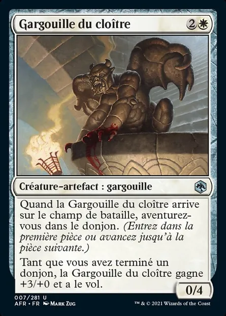 Gargouille du cloître, carte Magic AFR 7 — extension Forgotten Realms: Aventures dans les Royaumes Oubliés