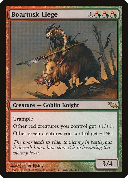 Boartusk Liege, Magic card SHM 202 — Shadowmoor set