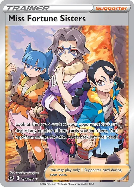 Miss Fortune Sisters, Pokémon card LOR 194 — Lost Origin set