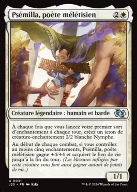 Psémilla, poète mélétisien, carte Magic J25 31 — extension Foundations Jumpstart