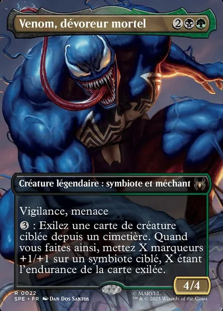 Venom, dévoreur mortel, carte Magic SPE 22 — extension Marvel's Spider-Man Eternal