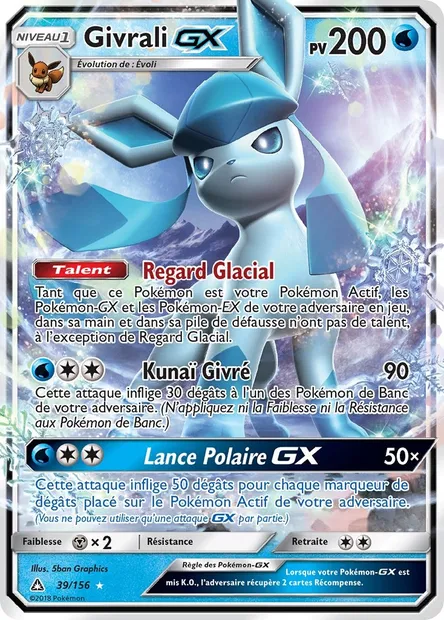 Givrali GX, carte Pokémon UPR 39 — extension Ultra-Prisme