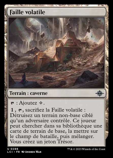 Faille volatile, carte Magic LCI 286 — extension The Lost Caverns of Ixalan