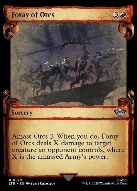 Incursion d'orques, carte Magic LTR 579 — extension Le Seigneur des Anneaux : chroniques de la Terre du Milieu