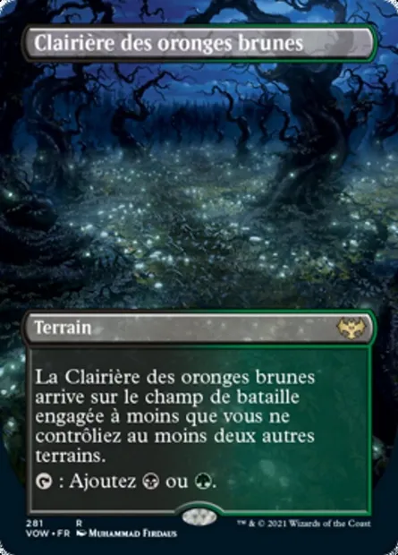 Clairière des oronges brunes, carte Magic VOW 281 — extension Innistrad : noce écarlate