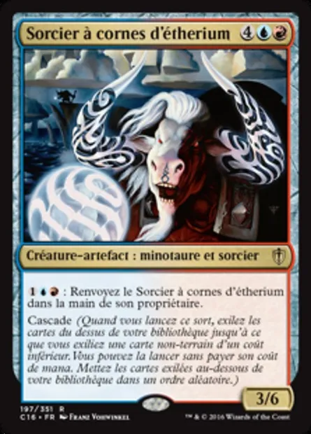 Sorcier à cornes d'étherium, carte Magic C16 197 — extension Commander 2016