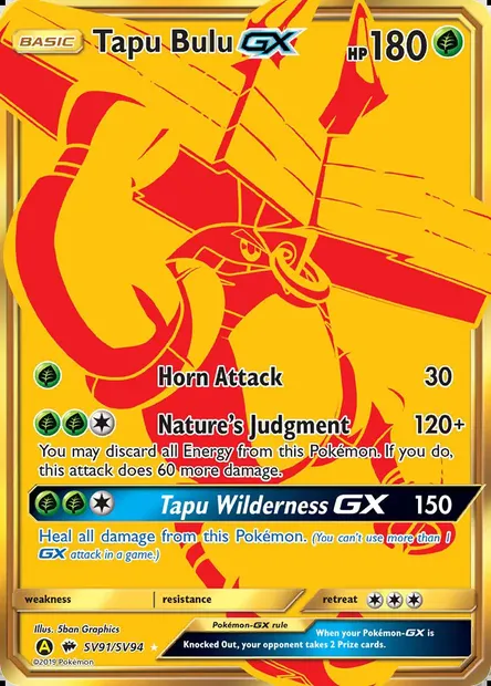 Tokotoro-GX, carte Pokémon SMA SV91 — extension Destinées Occultes Coffre Étincelant