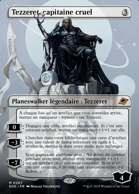 Tezzeret, capitaine cruel, carte Magic EOE 287 — extension Edge of Eternities