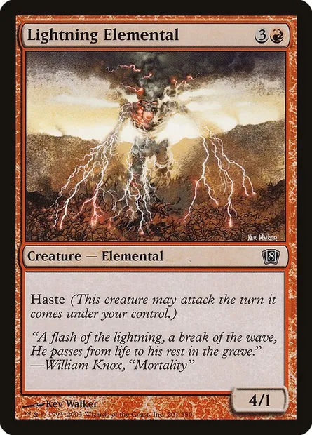 Lightning Elemental, Magic card 8ED 201★ — Eighth Edition set