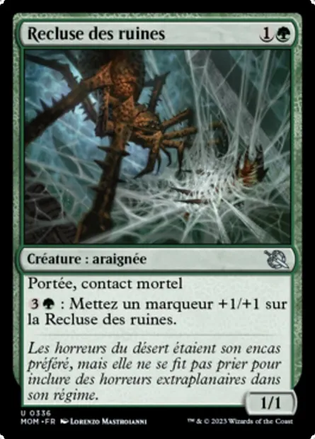 Recluse des ruines, carte Magic MOM 336 — extension L'invasion des machines