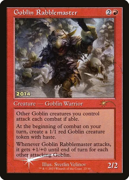 Goblin Rabblemaster, Magic card P30A 22 — 30th Anniversary Play Promos set
