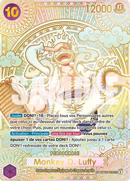Monkey D. Luffy, carte One Piece OP05-119 — extension AWAKENING OF THE NEW ERA