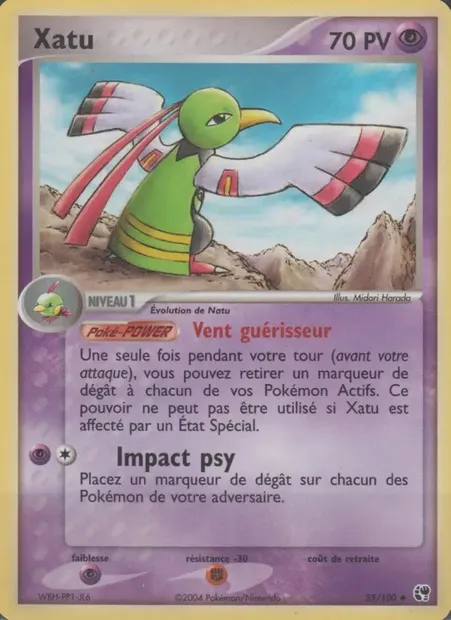 Xatu, carte Pokémon SS 55 — extension EX Tempête de sable
