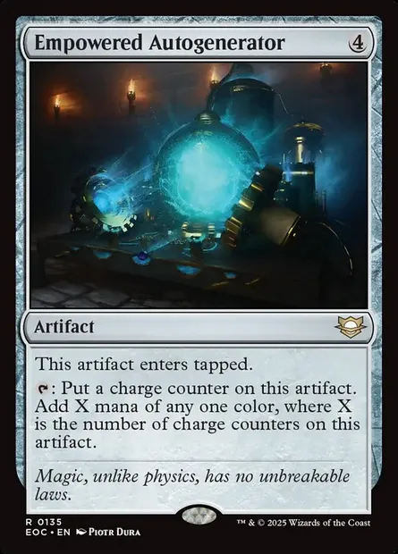 Empowered Autogenerator, Magic card EOC 135 — Edge of Eternities Commander set