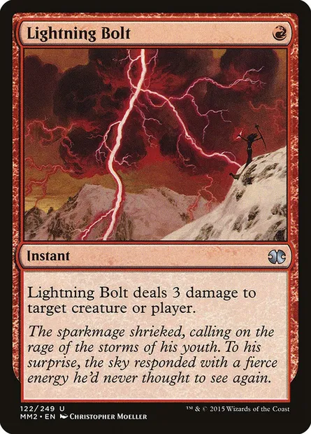 Lightning Bolt, Magic card MM2 122 — Modern Masters 2015 set