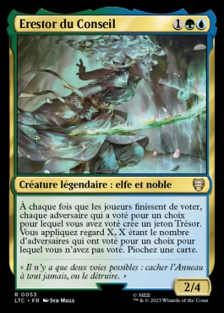 Erestor du Conseil, carte Magic LTC 53 — extension Tales of Middle-earth Commander