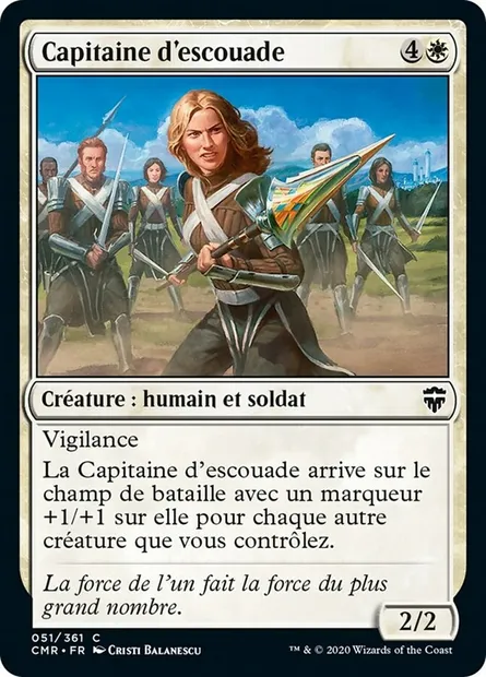 Capitaine d'escouade, carte Magic CMR 51 — extension Commander Legends