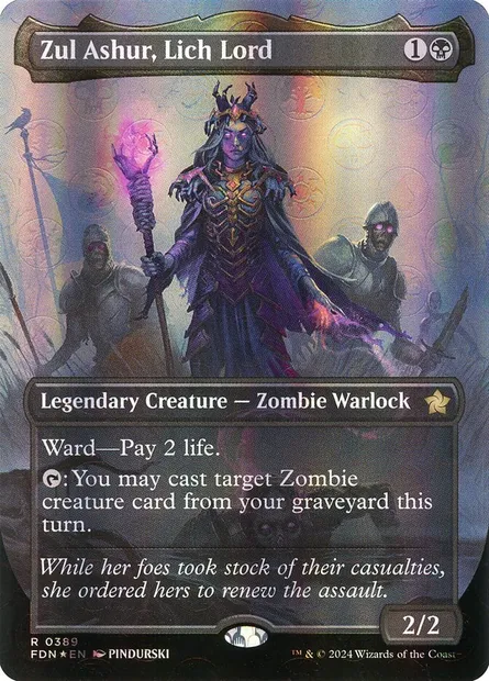 Zul Ashur, Lich Lord, Magic card FDN 389 — Foundations set