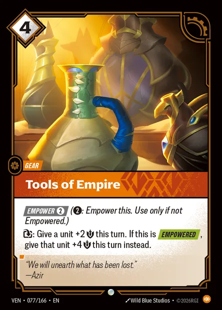 Tools of Empire, Riftbound card VEN 077 — Vendetta set
