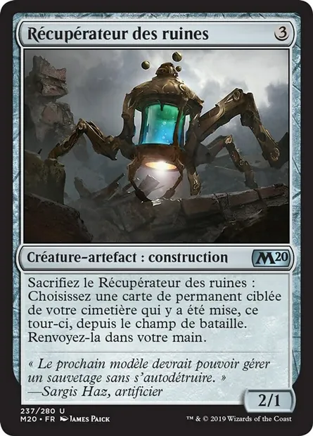 Récupérateur des ruines, carte Magic M20 237 — extension Core Set 2020