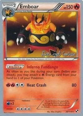 Emboar, Pokémon card WCD11 020 — World Championship Decks 2011 set