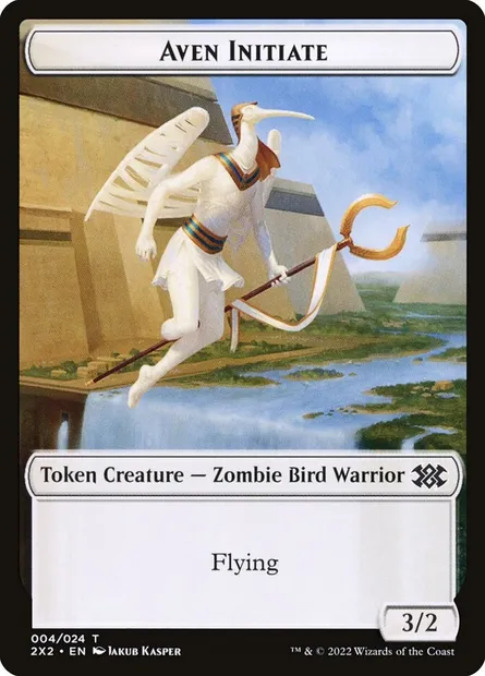 Aven Initiate, Magic card T2X2 4 — Double Masters 2022 Tokens set
