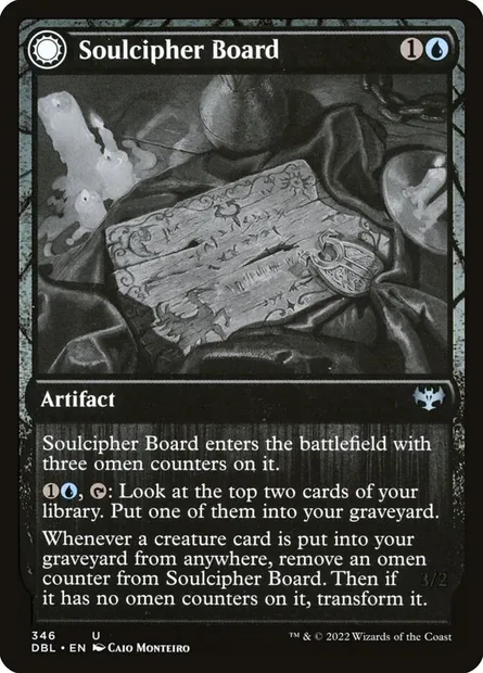 Planche crypte-âme // Esprit crypté, carte Magic DBL 346 — extension Innistrad : Double Programme