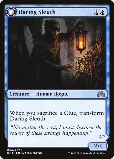 Daring Sleuth // Bearer of Overwhelming Truths, Magic card SOI 54 — Shadows over Innistrad set