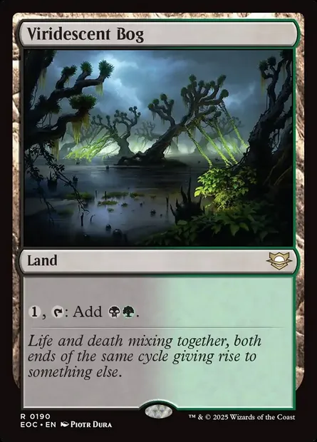 Viridescent Bog, Magic card EOC 190 — Edge of Eternities Commander set