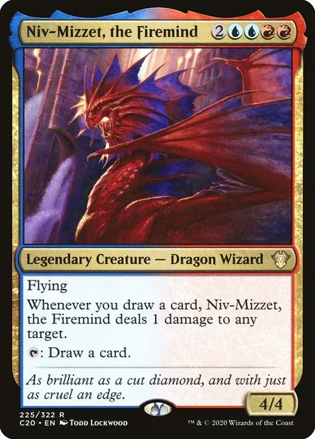 Niv-Mizzet, the Firemind, Magic card C20 225 — Commander 2020 set