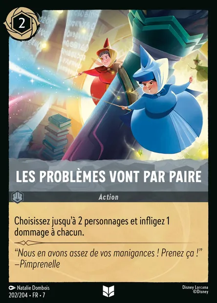 Les problèmes vont par paire, carte Disney Lorcana CH7-202 — extension L'île d'Archazia