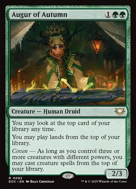 Augur of Autumn, Magic card EOC 92 — Edge of Eternities Commander set