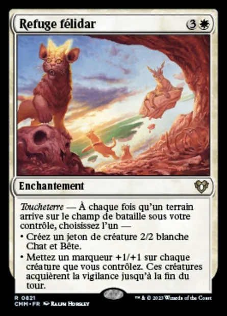 Refuge félidar, carte Magic CMM 821 — extension Commander Masters